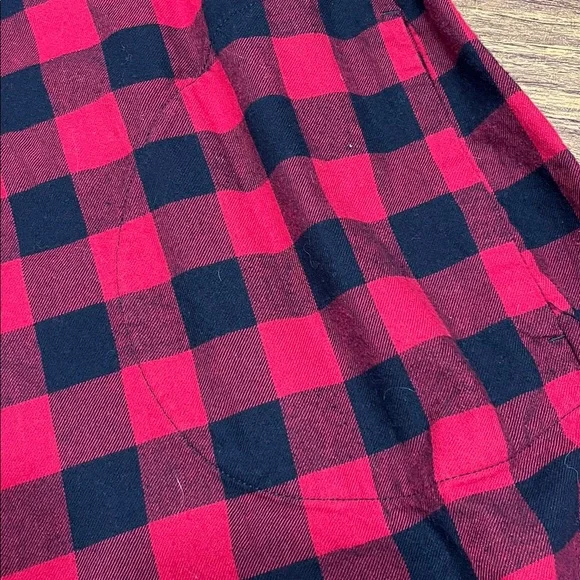 Eddie Baue Red and Black Plaid Button Down Shirt dress - Picture 6 of 6